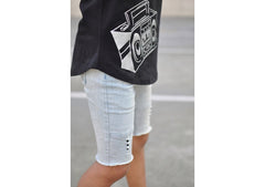 FROSTED AUTHORITY SHORTS - DISTRESSED