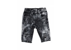 DISTRESSED AUTHORITY SHORTS - BLACK